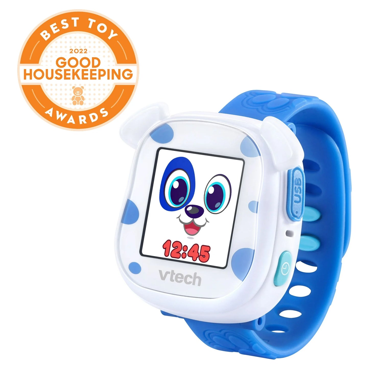 My First Kidi Smartwatch with a Digital Pup and Daily Reminders, Blue, VTech Fashions for Home