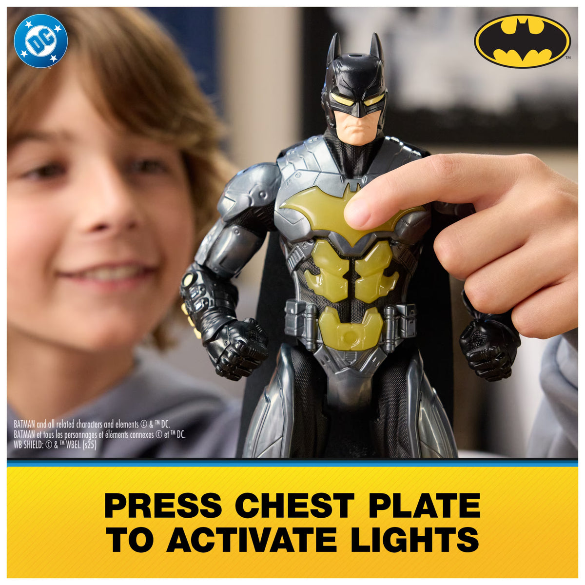 DC Comics, Batman Night Flare 12-inch Light Up Action Figure, for Ages 4 and Up Fashions for Home