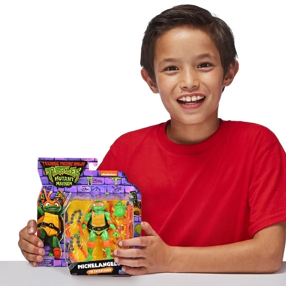 Teenage Mutant Ninja Turtles: Mutant Mayhem 4.25” Michelangelo Basic Action Figure by Playmates Toys Fashions for Home
