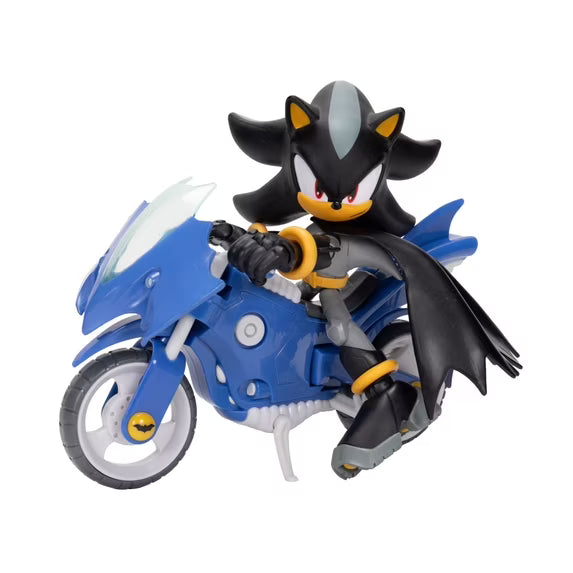 Sonic X DC Shadow As Batman 5 inch Scale Action Figure with Batcycle Vehicle Fashions for Home