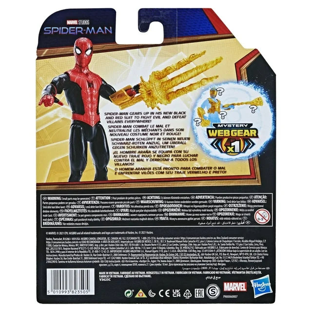 Marvel Spider-Man Mystery Web Gear Upgraded Black and Red Suit Spider-Man