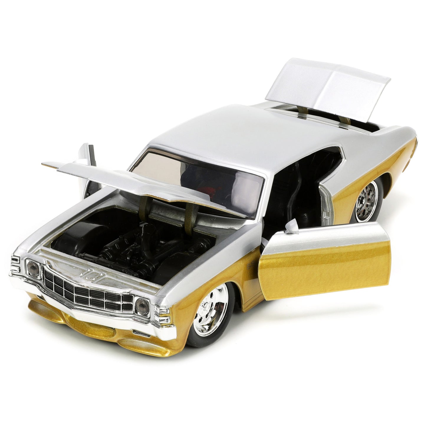 1970 Chevrolet Chevelle SS Gold and Silver Metallic "Bigtime Muscle" 1/24 Diecast Model Car by Jada Fashions for Home