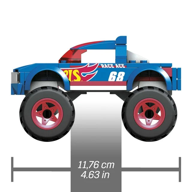 MEGA Hot Wheels Race Ace Monster Truck Building Set with 1 Figure (69 Pieces)