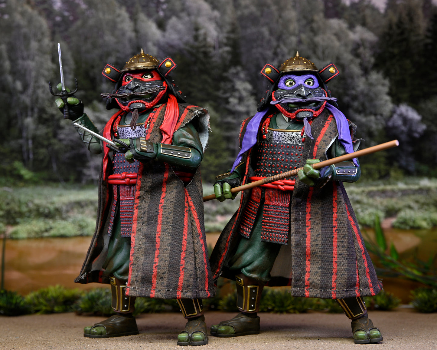 Teenage Mutant Ninja Turtles 3 (Movie) - Turtles in Time - 7" Scale Action Figures - Donatello & Raphael 2 Pack - Fashions for Home