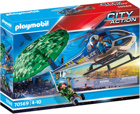 Playmobil Police Parachute Search- Police Helicopter, for Children Ages 4 Years and Older Fashions for Home