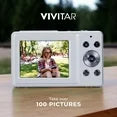 Vivitar Popsnap Compact Digital Camera, White, 16X Zoom, 1080p, Built-in Flash, Micro SD, Slim Lightweight Pocket Design
