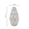Elegant White Ceramic Vase with Gold Accents - Timeless Home Decor
