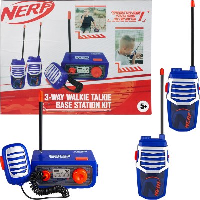 Nerf 3-Way Walkie Talkie Base Station Kit