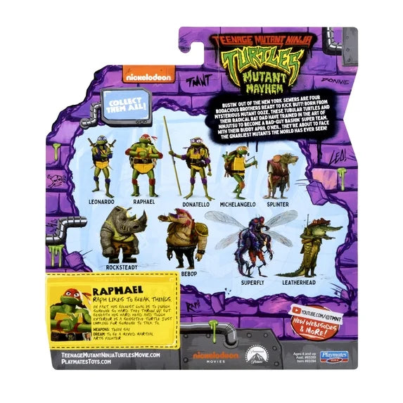 Teenage Mutant Ninja Turtles: Mutant Mayhem 4.65” Raphael Basic Action Figure by Playmates Toys Fashions for Home