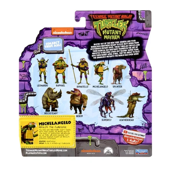 Teenage Mutant Ninja Turtles: Mutant Mayhem 4.25” Michelangelo Basic Action Figure by Playmates Toys Fashions for Home