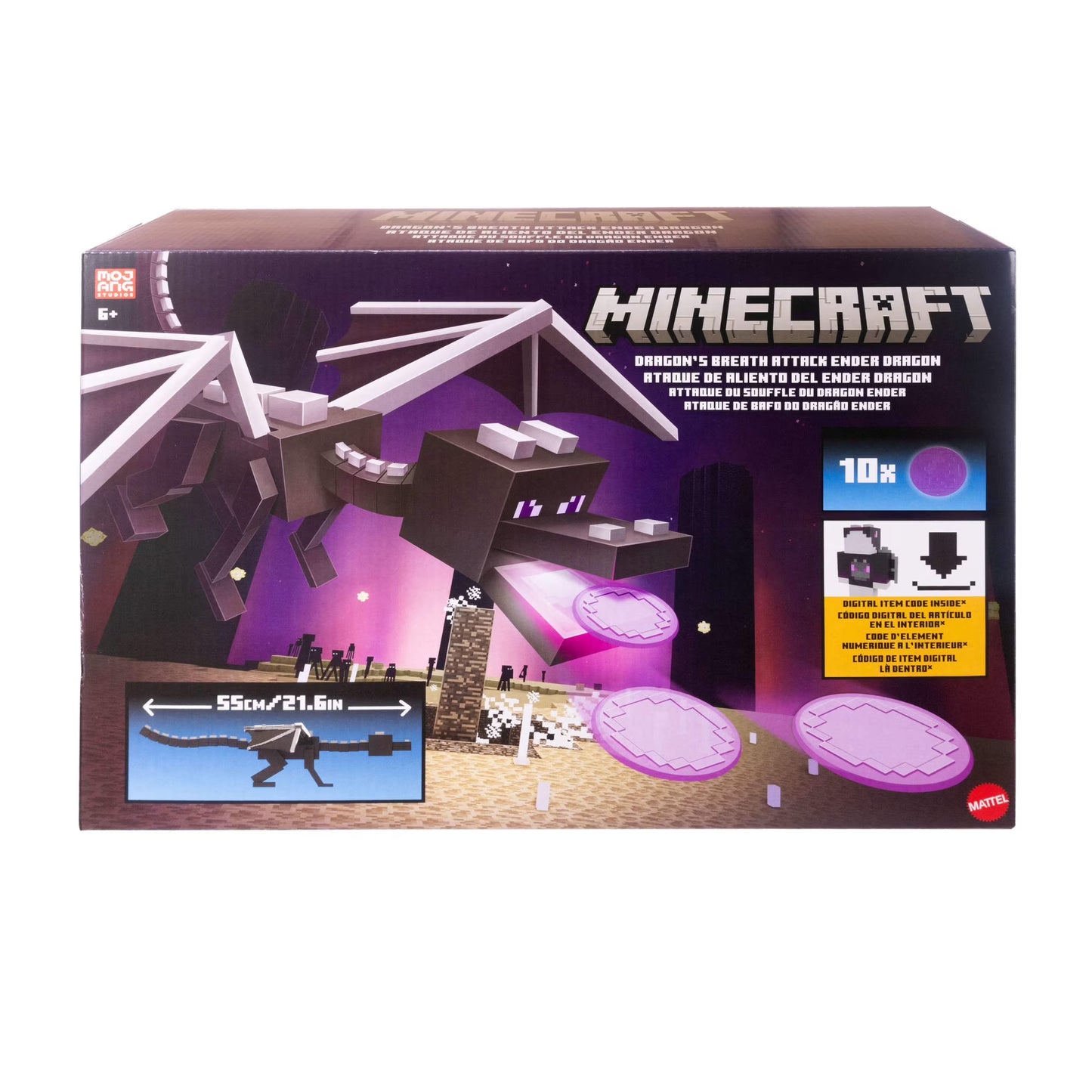 Minecraft Dragon’s Breath Attack Ender Dragon Action Figure with 10 Discs, 20-inch Wingspan Fashions for Home