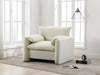 Modern Style Chenille Oversized Armchair Accent Chair Single Sofa Lounge Chair 38.6'' W for Living Room, Bedroom,Cream