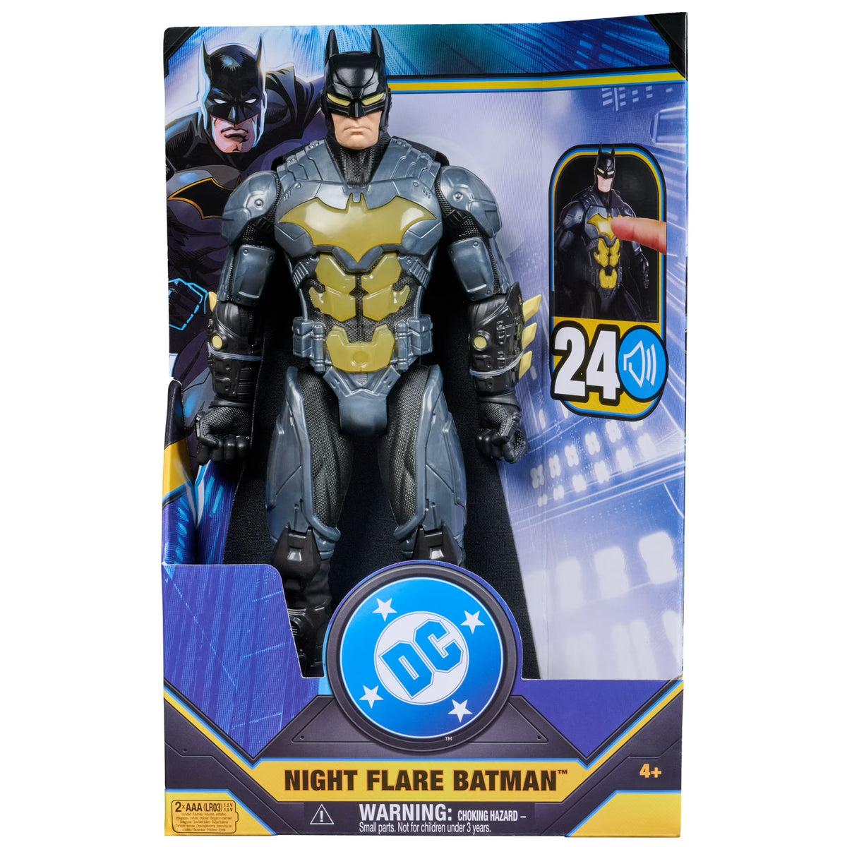 DC Comics, Batman Night Flare 12-inch Light Up Action Figure, for Ages 4 and Up Fashions for Home