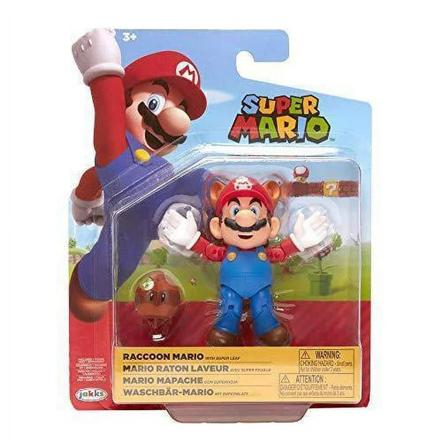 Nintendo Super Mario Raccoon Mario With Super Leaf Action Figure Set Fashions for Home