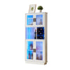LED Wine Bar Cabinets with Wine Rack, Wine Bottle Rack, Storage Cabinet for Kitchen, Dining Room, Narrow White