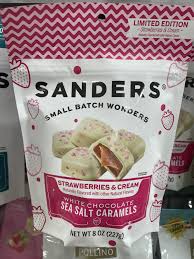 White Chocolate Strawberries & Cream Sea Salt Caramels Easter 8 oz. Pouch Fashions for Home