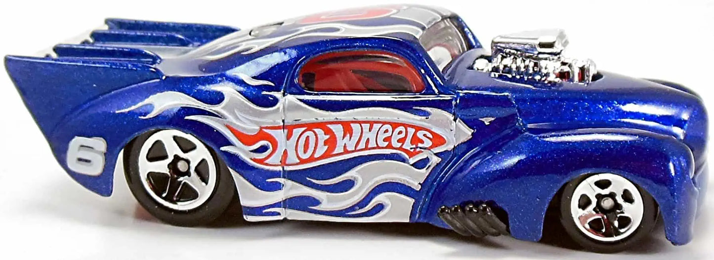 Hot Wheels Racing 1941 Willys Coupe Blue Toy Car 077/180 w/ Fold-Out Wheelie Bar Fashions for Home