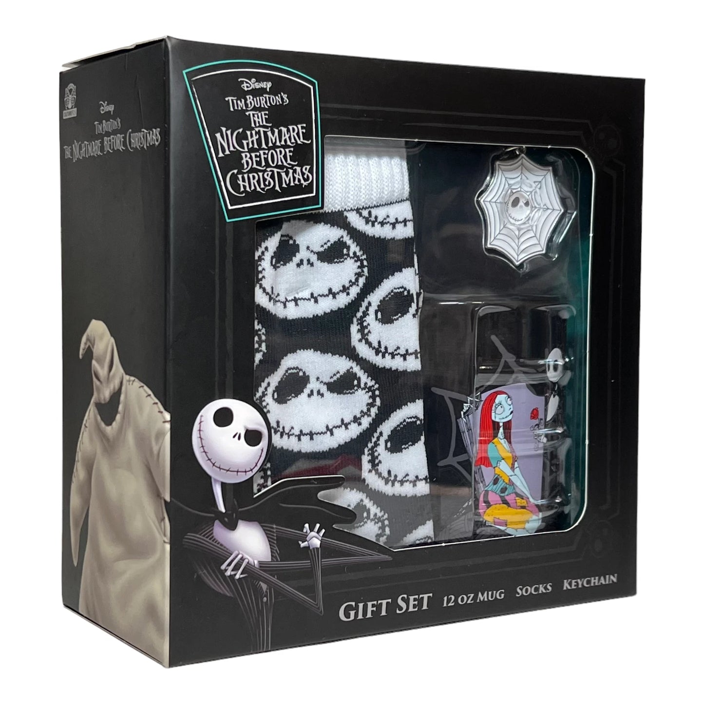 Nightmare Before Christmas 3 pc Gift Set Socks Mug & Keychain Jack Skellington - Fashions for Home