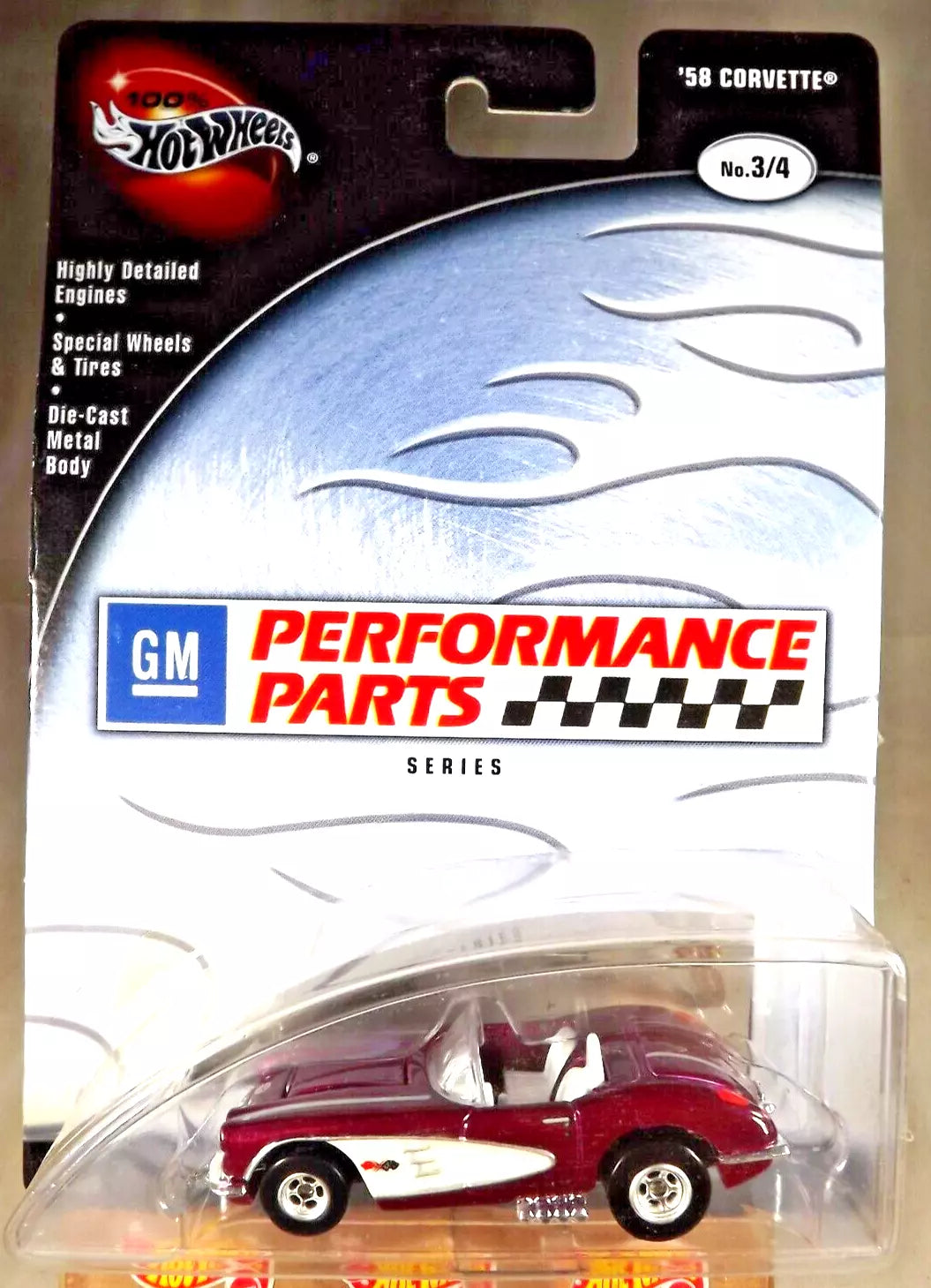 Hot Wheels 100% Prefered 2002 GM Performance Parts Series # 3 of 4 '58 Corvette Purple and White Fashions for Home