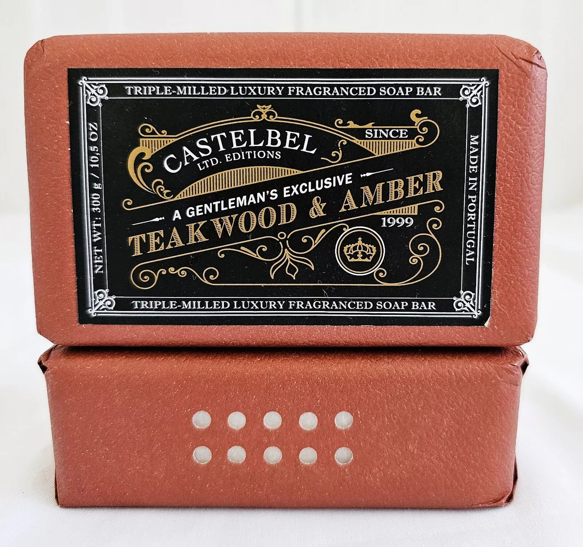 CASTELBEL 10.5oz Gentleman Exclusive Teakwood And Amber Soap Bar Fashions for Home