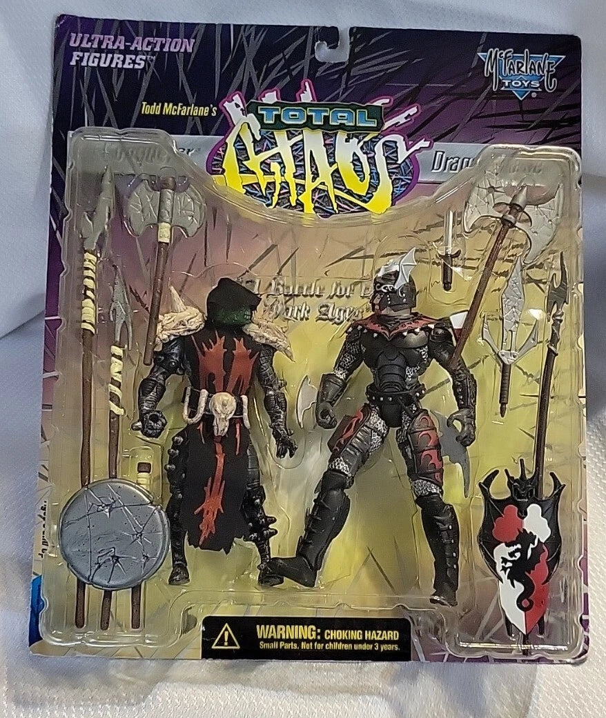 Total Chaos Series 1:The Conqueror vs. Dragon Blade Collectors Set By McFarlane Fashions for Home