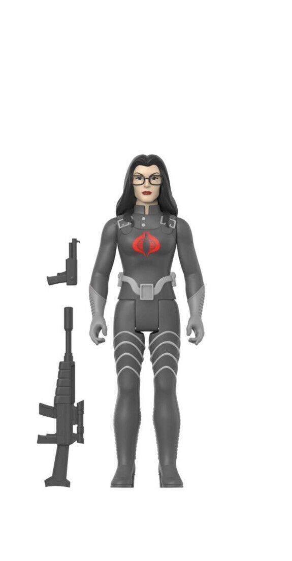Baroness Black Suit Cartoon G.I. Joe Super 7 Reaction Figure