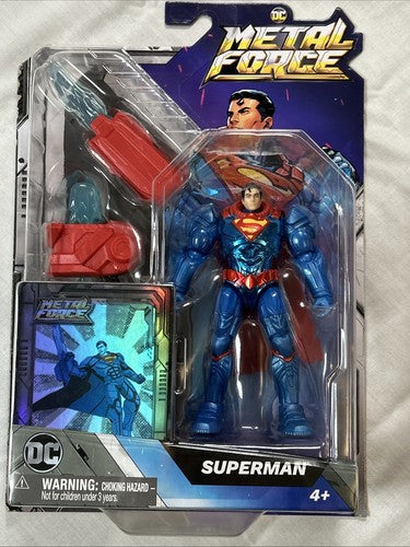 Metal Force Superman Action Figure w/Metal Card 2024 Spin Master DC Fashions for Home