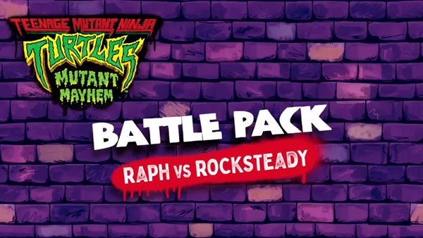 Teenage Mutant Ninja Turtles Mutant Mayhem Mutation Station Raph Vs Rocksteady Exclusive 4.6-Inch Battle Pack