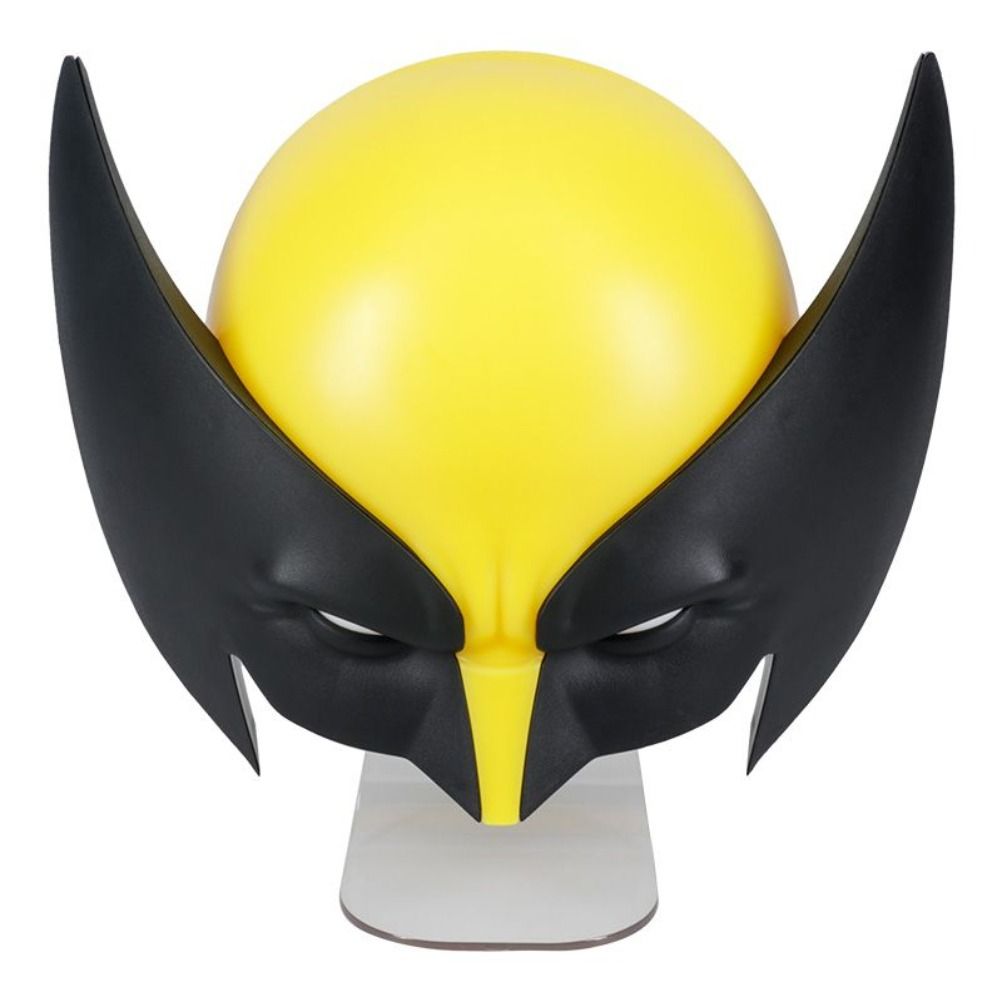 Yellow and black mask on a white background