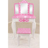 Teamson Kids Fashion Prints Polka Dot Vanity Table & Stool (Pink / White)
