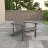 Charlestown All-Weather Poly Resin Wood Adirondack Chair in Gray