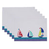 Set of 6 Fabric Placemats - Sailboats