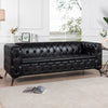 84.06 Inch Width Traditional  Square Arm removable cushion 3 seater Sofa