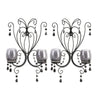Beaded Candle Wall Sconce Pair