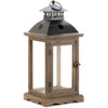 Wood Frame Candle Lantern - 18.5 inches
