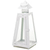 White Pyramid Candle Lantern - 11.5 inches