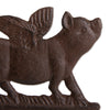 Wall-Mounted Cast Iron Pig with Wings Bell