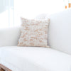Decorative Beige and Gold Chenille Throw Pillow