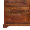 Sideboard with 9 Drawers and Wooden Frame, Cherry Brown