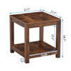Rustic Brown Side Table , 2-Tier Small Space End Table ,Modern Night Stand, Sofa table, Side Table with Storage Shelve