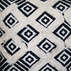 18 x 18 Handcrafted Square Jacquard Soft Cotton Accent Throw Pillow, Diamond Pattern, White, Black