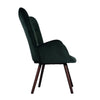 Modern Wingback Accent Armchair Living Room Tufted Velvet Upholstery, DARK GREEN