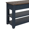 48'' Blue Solid Pine Wood Top Console Table