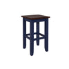 Farmhouse 5-pieces Counter Height Dining Sets, Square Wood Table with Storage, Brown and Blue