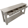 Console Table/Sofa Table with Storage Drawers and Bottom Shelf (Gray Wash)