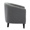 linen Fabric Tufted Barrel ChairTub Chair for Living Room Bedroom Club Chairs