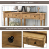 Console Table Sofa Table Easy Assembly with Two Storage Drawers and Bottom Shelf for Living Room, Entryway (Old Pine)