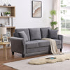Modern Velvet Couch with 2 Pillow, 78 Inch Width Living Room Furniture, 3 Seater Sofa with Plastic Legs
