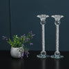 Ambrose Exquisite 2 Piece Candle Holders in Silver (Gift Box Included)