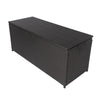 Outdoor Storage Box, 113 Gallon Wicker Patio Deck Boxes with Lid, Outdoor Cushion Storage Container Bin Chest for Kids Toys, Pillows, Towel Black